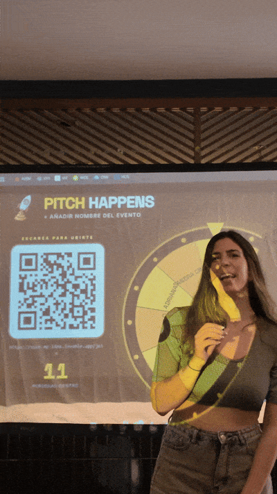 Momento de un pitch en directo en Pitch Happens